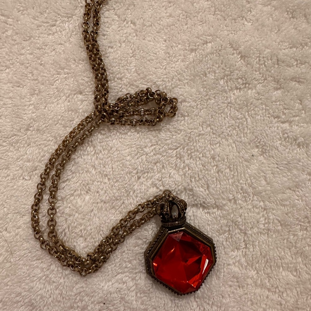 Red Gem Pendant Necklace
